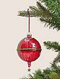 Red Glass Open & Close Bauble
