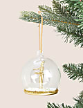 Gold Hanging Ballerina Cloche Decoration