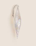 Silver Glass Light Up Icicle Decoration