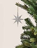 Silver Hanging North Star Decoration