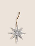 Silver Hanging North Star Decoration