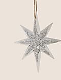 Silver Hanging North Star Decoration