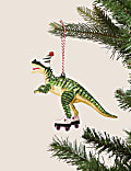 Závěsná skleněná dekorace v&nbsp;podobě dinosaura