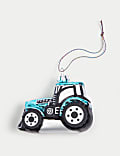 Decoración colgante tractor de cristal