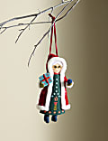Adorno colgante de fieltro Mamá Noel
