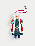 Adorno colgante de fieltro Mamá Noel