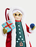 Adorno colgante de fieltro Mamá Noel