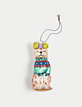 Glass Party Leopard Hanging Decoration