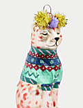 Glass Party Leopard Hanging Decoration