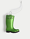 Glass Welly Hanging Decoration 