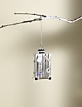 Silver Glass Suitcase Hanging Decoration