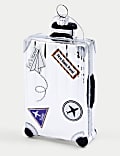 Silver Glass Suitcase Hanging Decoration