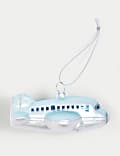 Glass Aeroplane Hanging Decoration