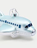 Glass Aeroplane Hanging Decoration