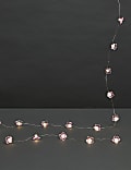 20 Warm White Flower Battery String Lights