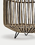 Small Warm White LED Woven Solar Lantern