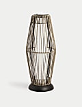 Large Warm White LED Woven Solar Lantern