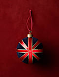 Union Flag Glass Hanging Decoration