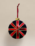 Union Flag Glass Hanging Decoration