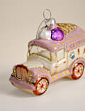 Glass Hanging Ice Cream Van Decoration