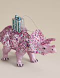 Pastel Dinosaur Glass Hanging  Decoration