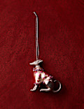 Greyhound Glass Hanging Decoration