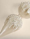 Glass Hanging Embellished Finial Decoration