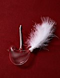 Glass Hanging Feathered Bird Decoration