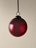 Red Glass Metallic Bauble