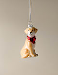 Glass Hanging Labrador Decoration