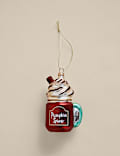 Pumpkin Spice Glass Hanging Decoration 