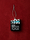 Glass Hanging Movie Clapperboard Decoration