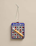 Baumschmuck Sudoku aus Glas