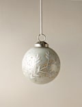 Glass Mercury Leaf Bauble