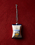 Glass Hanging Bag of Crisps Decoration