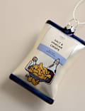Glass Hanging Bag of Crisps Decoration