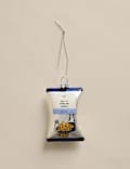 Glass Hanging Bag of Crisps Decoration