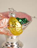 Glass Hanging Prawn Cocktail Decoration