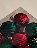 24pk Multicoloured Shatterproof Baubles