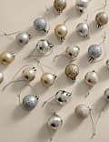 49pk Mini Shatterproof Baubles