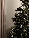 Set van 20 zilvergrijze kerstballen van glas
