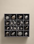 Set van 20 zilvergrijze kerstballen van glas
