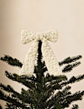 Pearl Beaded Bow Tree Topper