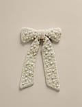 Pearl Beaded Bow Tree Topper