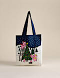 Pure Cotton Percy Pig™ Christmas Tote Bag