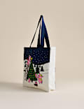 Pure Cotton Percy Pig™ Christmas Tote Bag