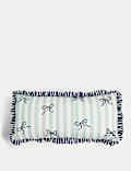 Cotton Rich Striped Bow Bolster Cushion