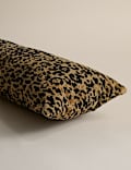 Velvet Leopard Print Long Bolster Cushion