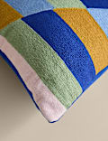 Pure Cotton Geometric Embroidered Cushion
