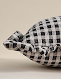 Chenille Woven Gingham Bolster Cushion